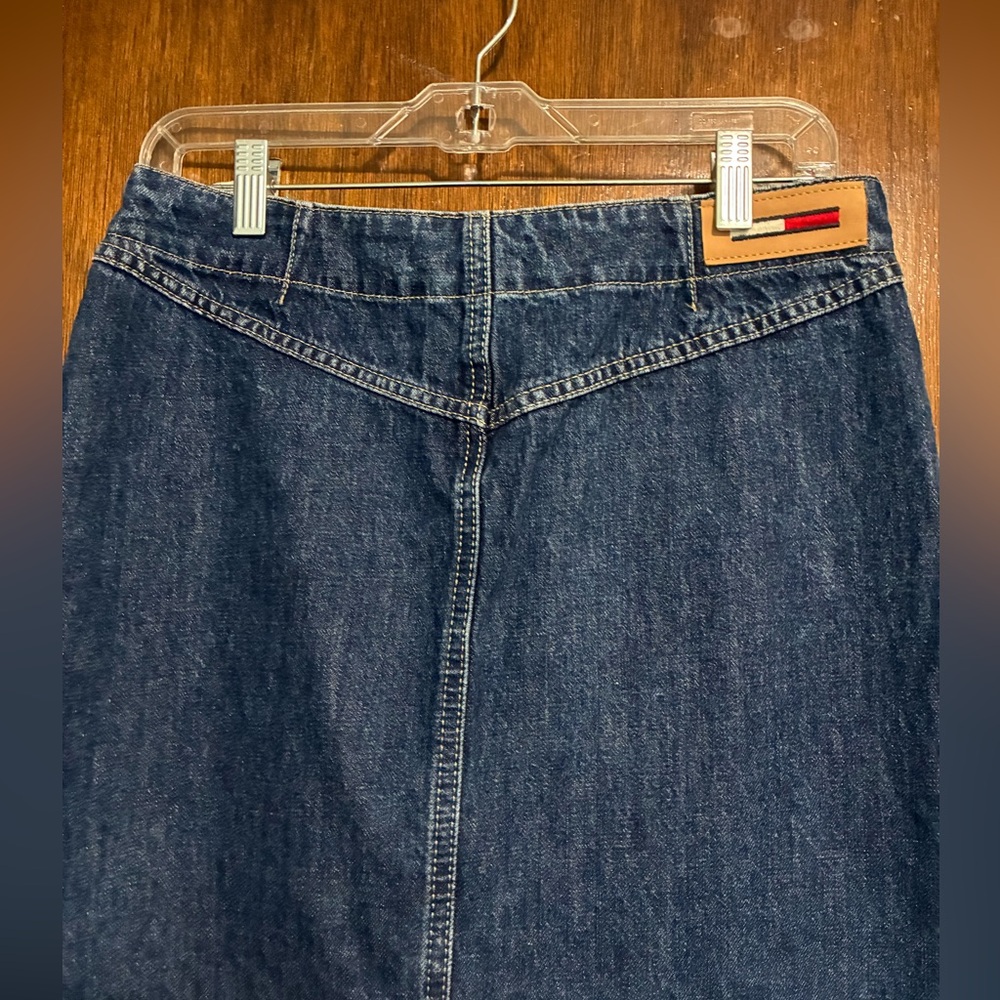 Tommy Hilfiger Vintage Y2K Long Denim Skirt Size 4 - Picture 6 of 11